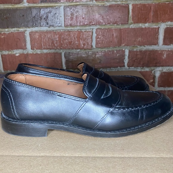 ALLEN EDMONDS Randolph Black Leather Sz 6 Mens Penny Loafers - Picture 8 of 12